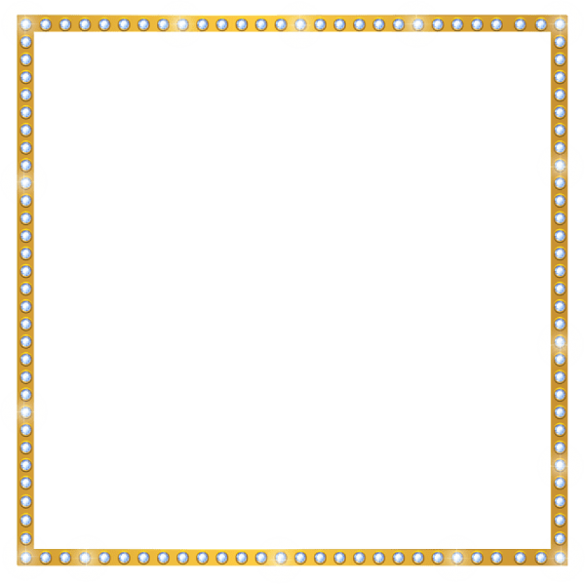 Free Png Download Gold Shining Border Frame Transparent - Shining Border Clipart (850x849), Png Download