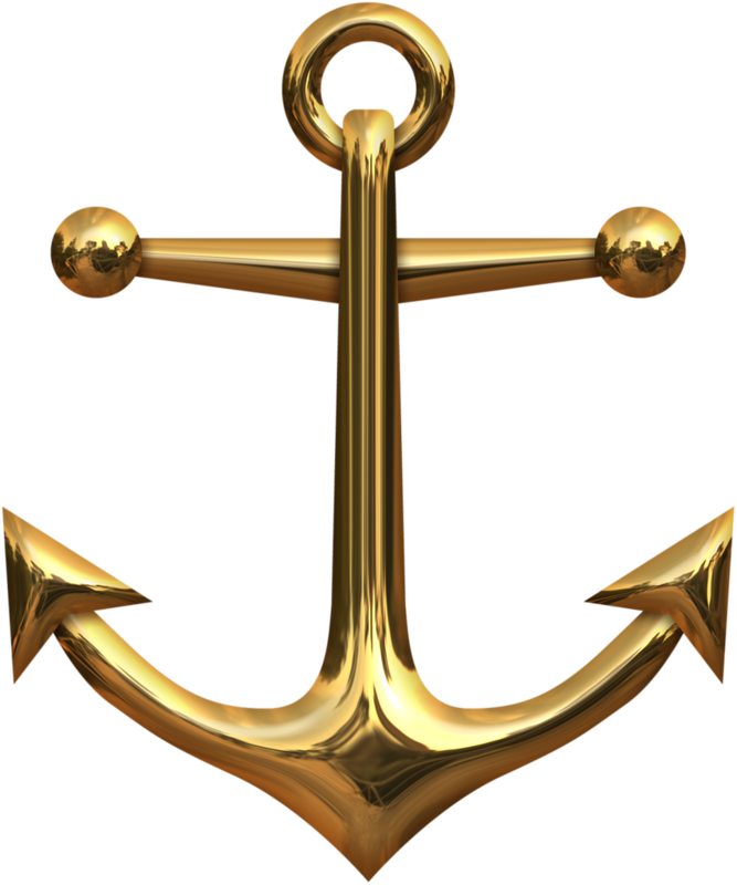 Фото, Автор Ladylony На Яндекс - Gold Anchor Clip Art - Png Download (667x800), Png Download
