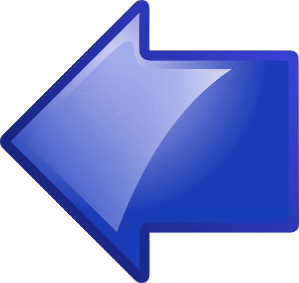 Blue Arrow Pointing Left Clipart (600x568), Png Download
