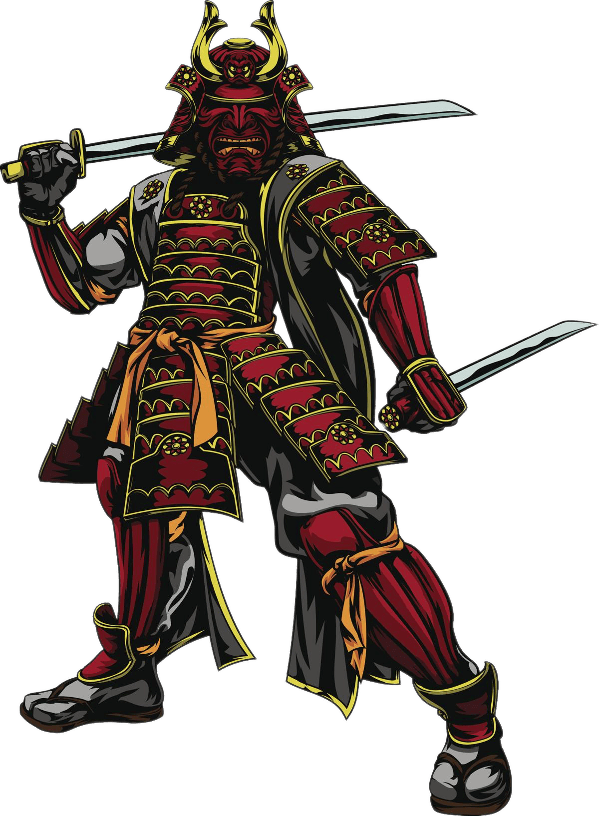 Download - Japanese Warriors Clipart (1200x1634), Png Download