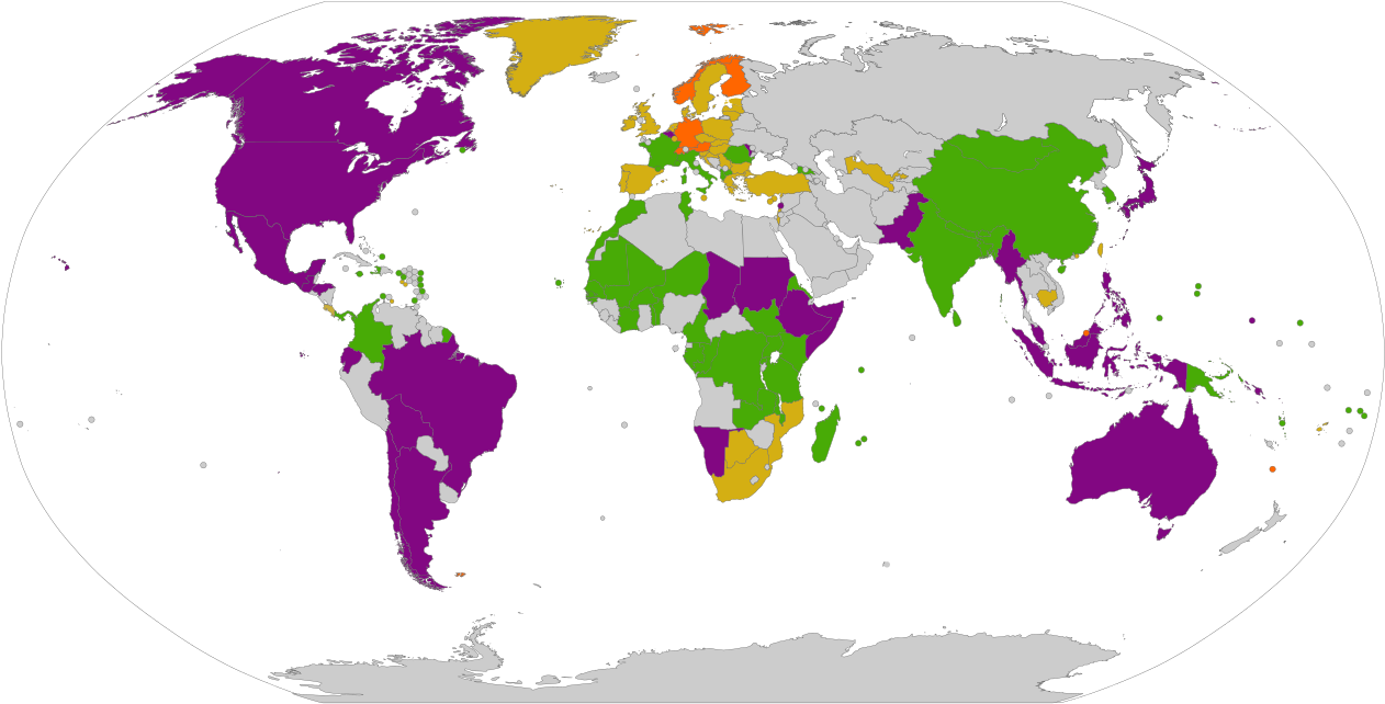 Plastic Bag Legislation - Track Gauge By Country Clipart (1280x657), Png Download