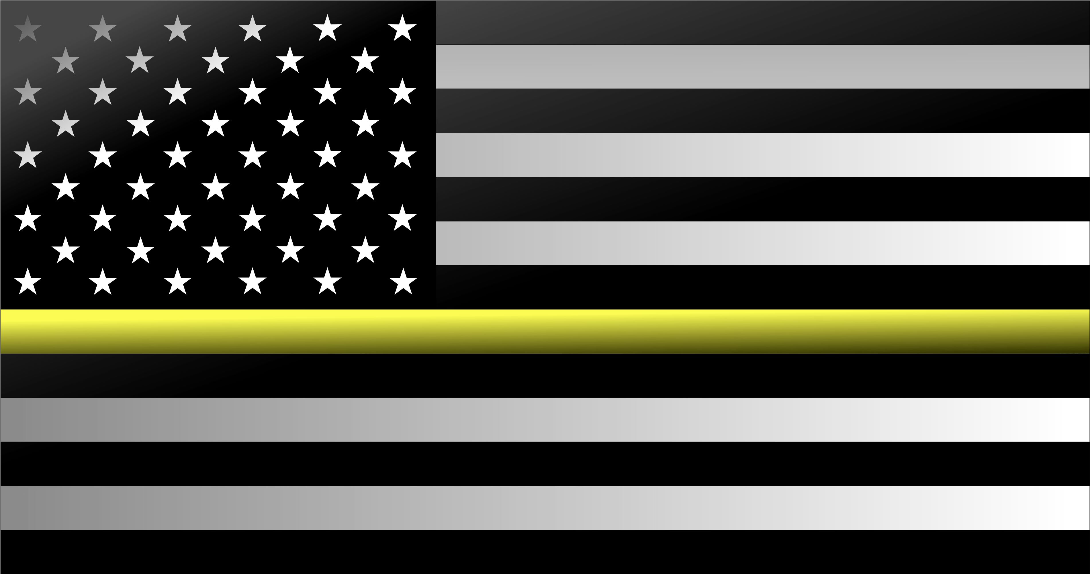 Thin Green Line American Flag Clipart (4000x3000), Png Download