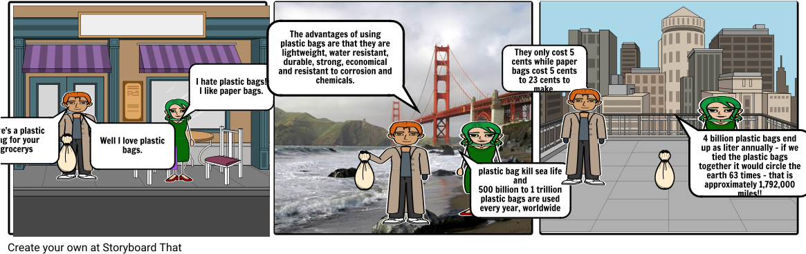 Plastic Bags - Cartoon Clipart (1164x385), Png Download