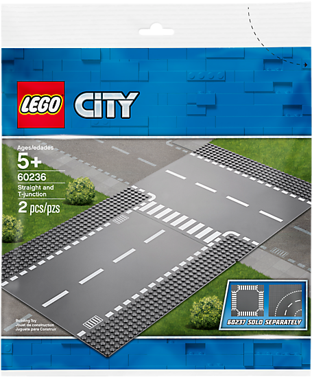 Straight And T-junction - Lego 60236 Clipart (800x600), Png Download