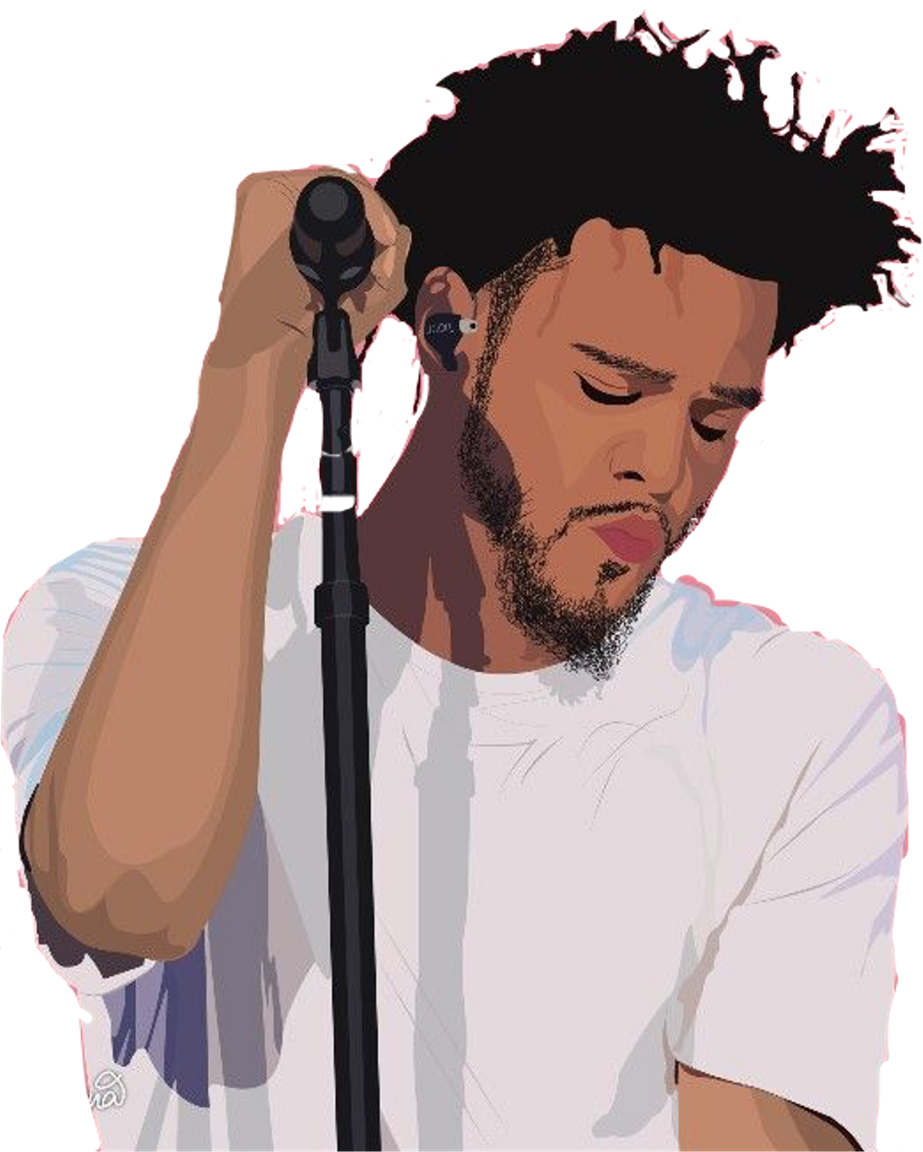 Report Abuse - J Cole Art Clipart (1024x1277), Png Download