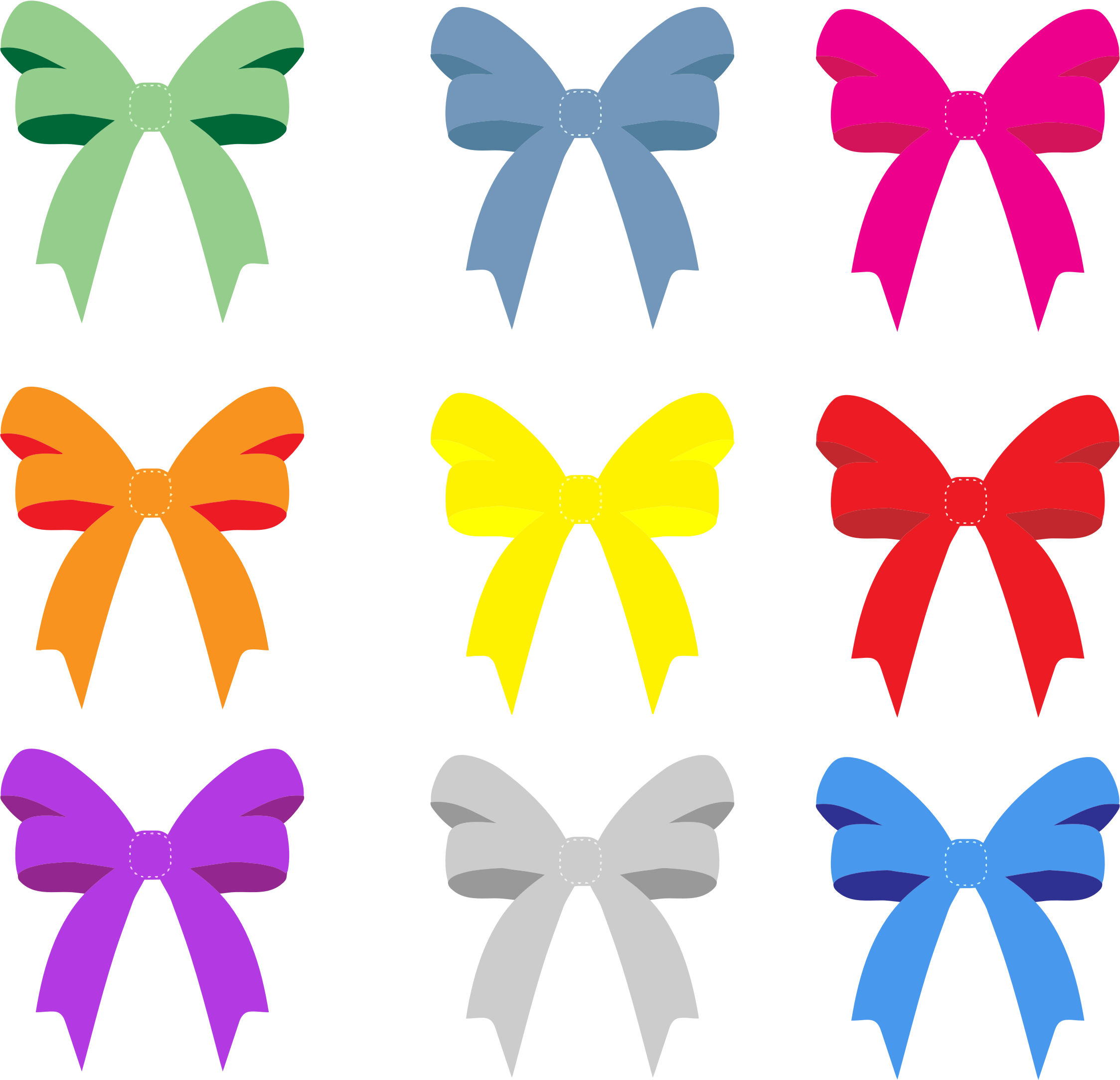 This Free Icons Png Design Of Colorful Bows And Ribbons Clipart (2247x2167), Png Download