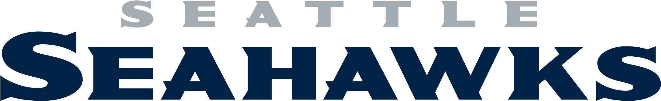 Seattle Seahawks Logo Png Transparent Svg Vector 49ers - Seattle Seahawks Text Logo Clipart (2400x800), Png Download