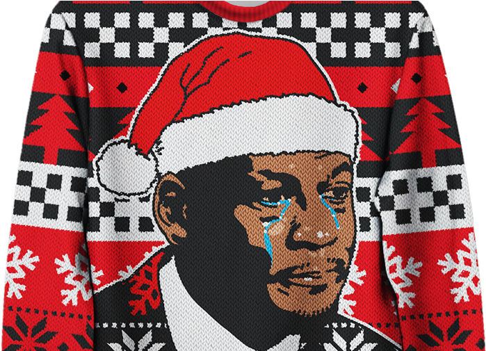 Crying Mj Meme Christmas Sweater 1 Copy Copy - Crying Jordan Christmas Sweater Clipart (940x504), Png Download