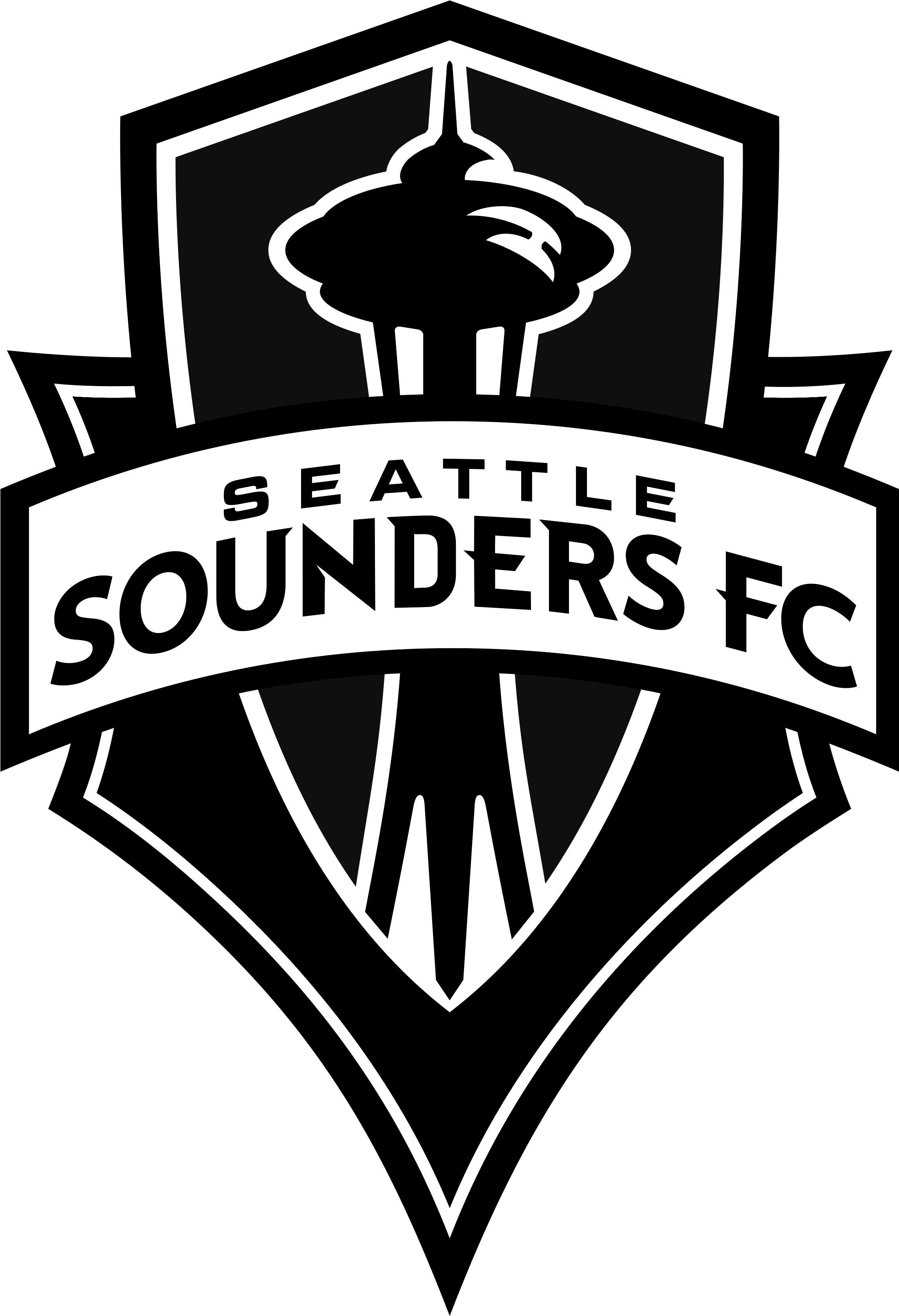 Seattle Sounders Fc Logo Png Transparent Svg Vector - Seattle Sounders Fc Logo Clipart (2400x3500), Png Download