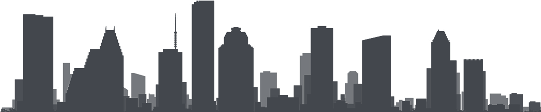 Houston Skyline Png - Houston Sunset Skyline Clipart (1100x306), Png Download