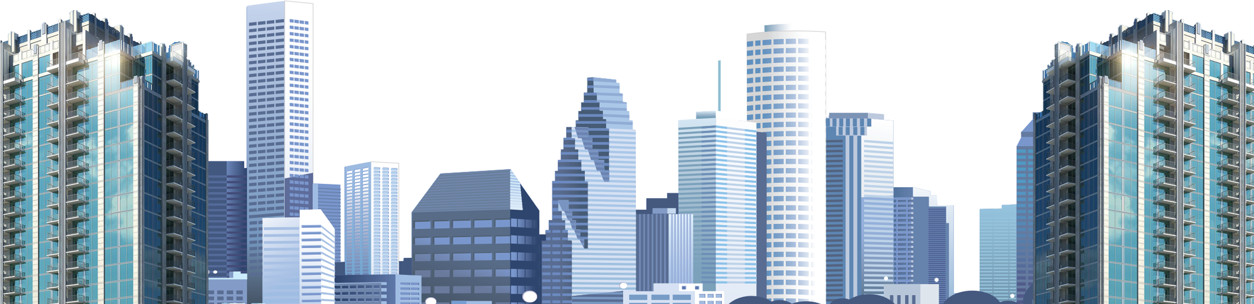 Multi Dwelling Units And In The City Of Houston - City Of Houston Transparent Clipart (2560x715), Png Download