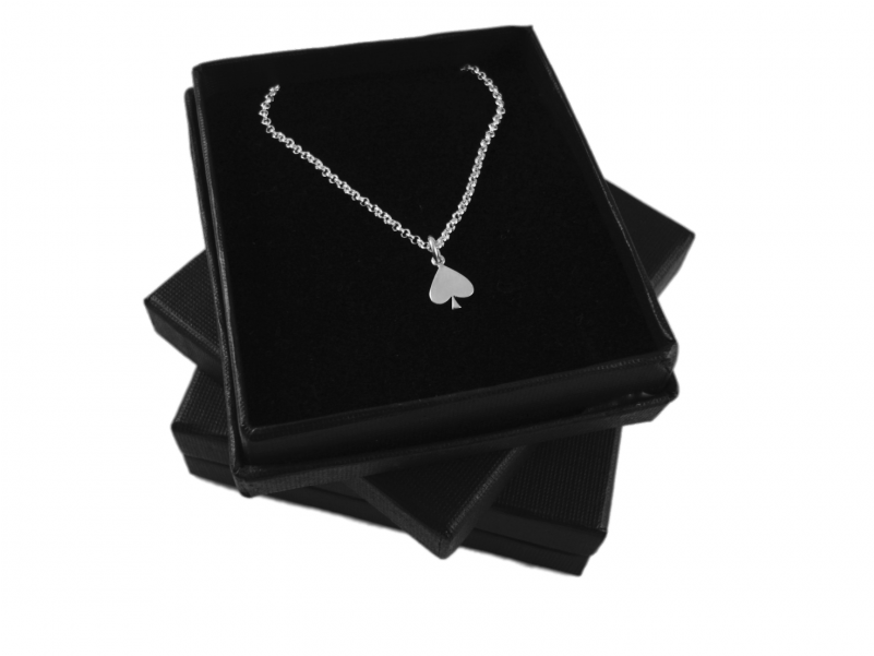 Ace Of Spades Silver Necklace 10587 021 - Pendant Clipart (800x800), Png Download