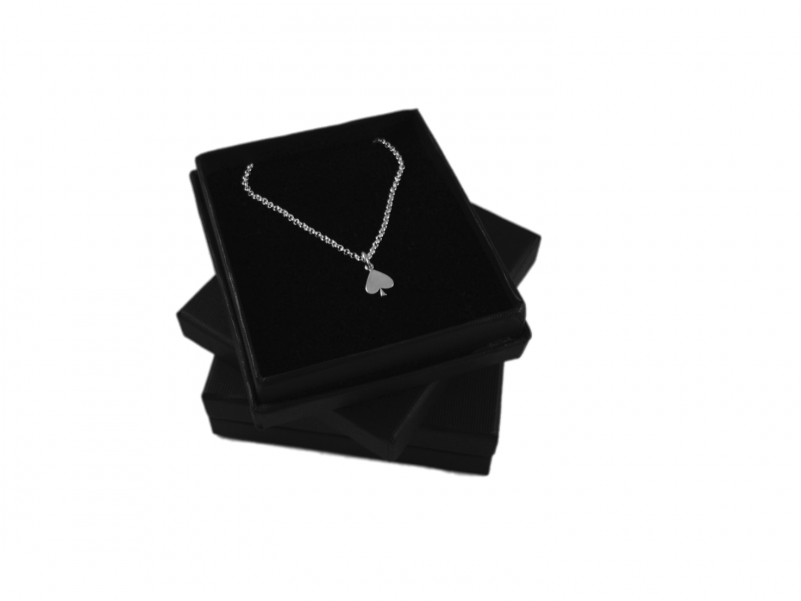 Ace Of Spades Silver Neckalce - Handbag Clipart (800x800), Png Download