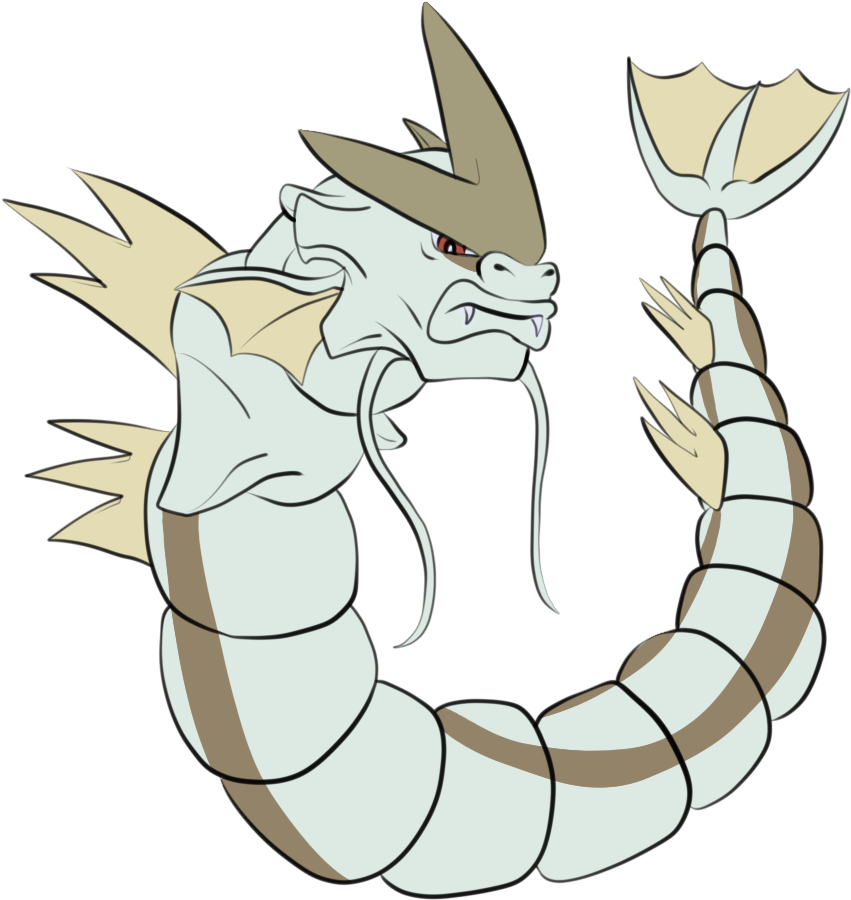 Ghost Striped - Albino Gyarados Clipart (1024x998), Png Download