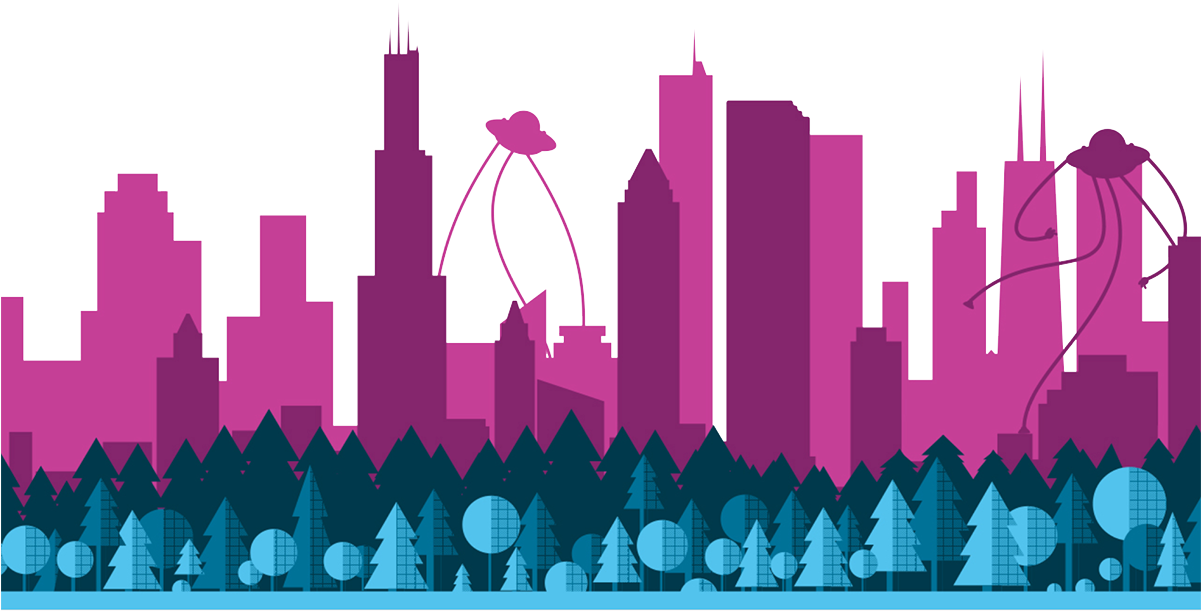 Perks At The Chicago Office - Skyline Clipart (1200x622), Png Download