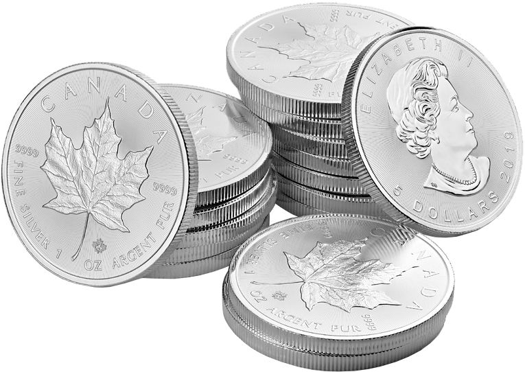 Silver Maple Leaf 1 Oz - Cash Clipart (800x800), Png Download
