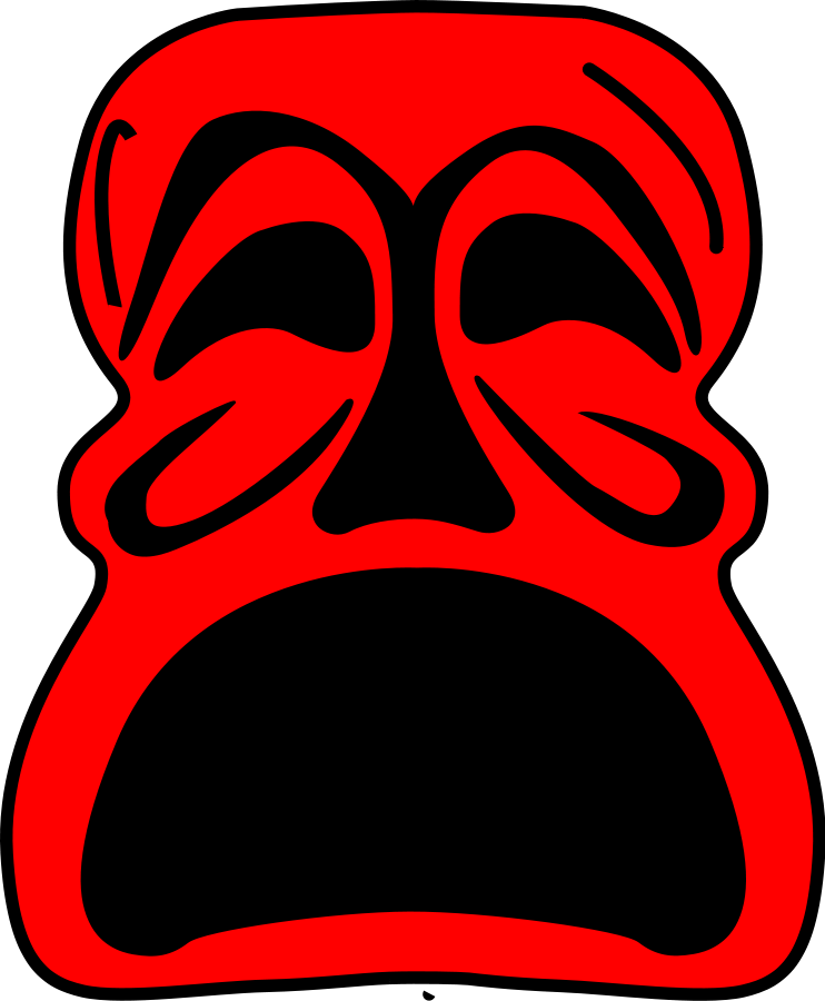 Gas Mask Clip Art - Sad Mask - Png Download (742x900), Png Download