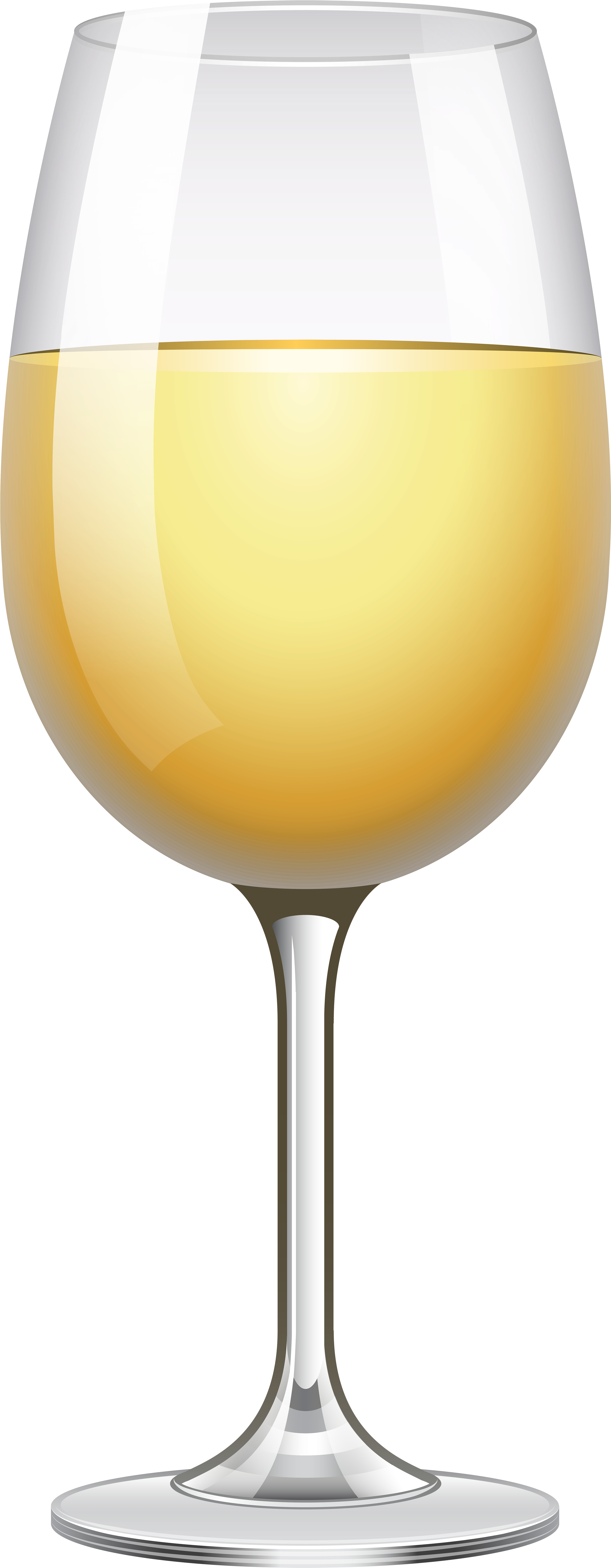 Free Transparent Wine Cliparts - White Wine Glass Clipart - Png Download (3117x8000), Png Download