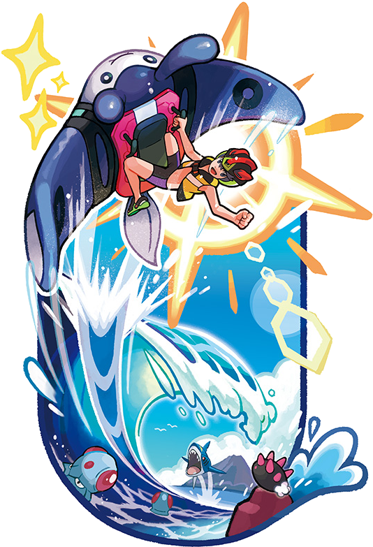 Mantine Surf - Pokemon Ultra Sun And Moon Mantine Surf Clipart (580x821), Png Download