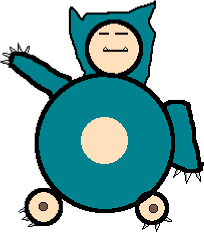 Snorlax - Cartoon Clipart (1000x1000), Png Download