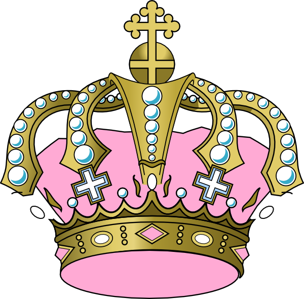 Pink Crown Clipart Clip Art At Clker - King Crown Png Image Hd Transparent Png (600x590), Png Download
