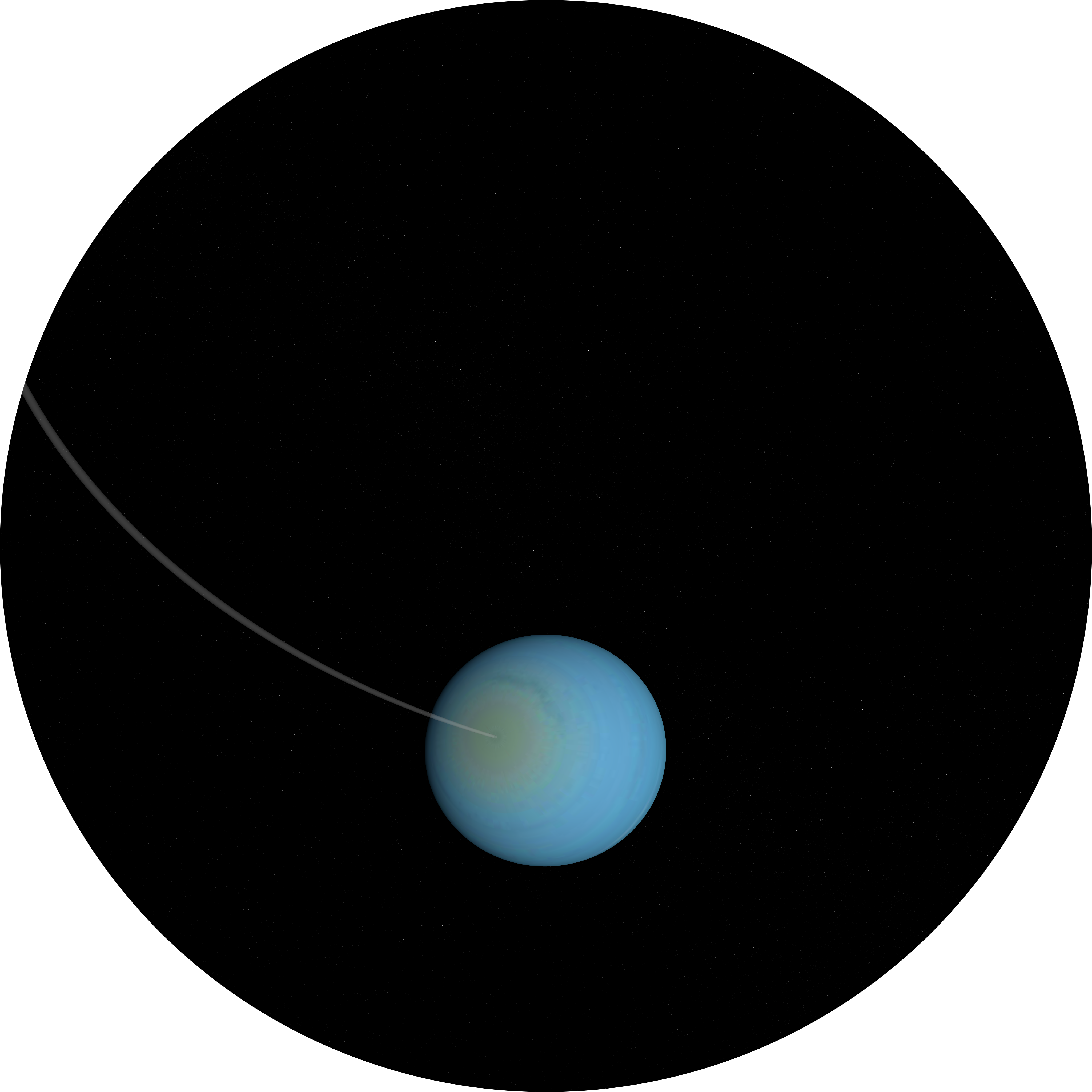 A Display Of The Planet Uranus With A Visible Rotational - Circle Clipart (4096x4096), Png Download