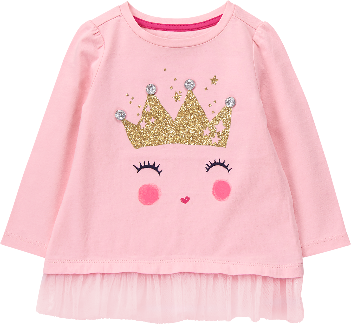 Princess Top Girls Crown, Pink Crown, Toddler Girl - Blouse Clipart (1400x1780), Png Download