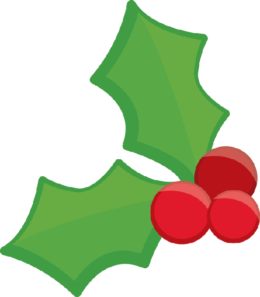 Christmas Holly Clip Art - Clipart Holly - Png Download (535x610), Png Download