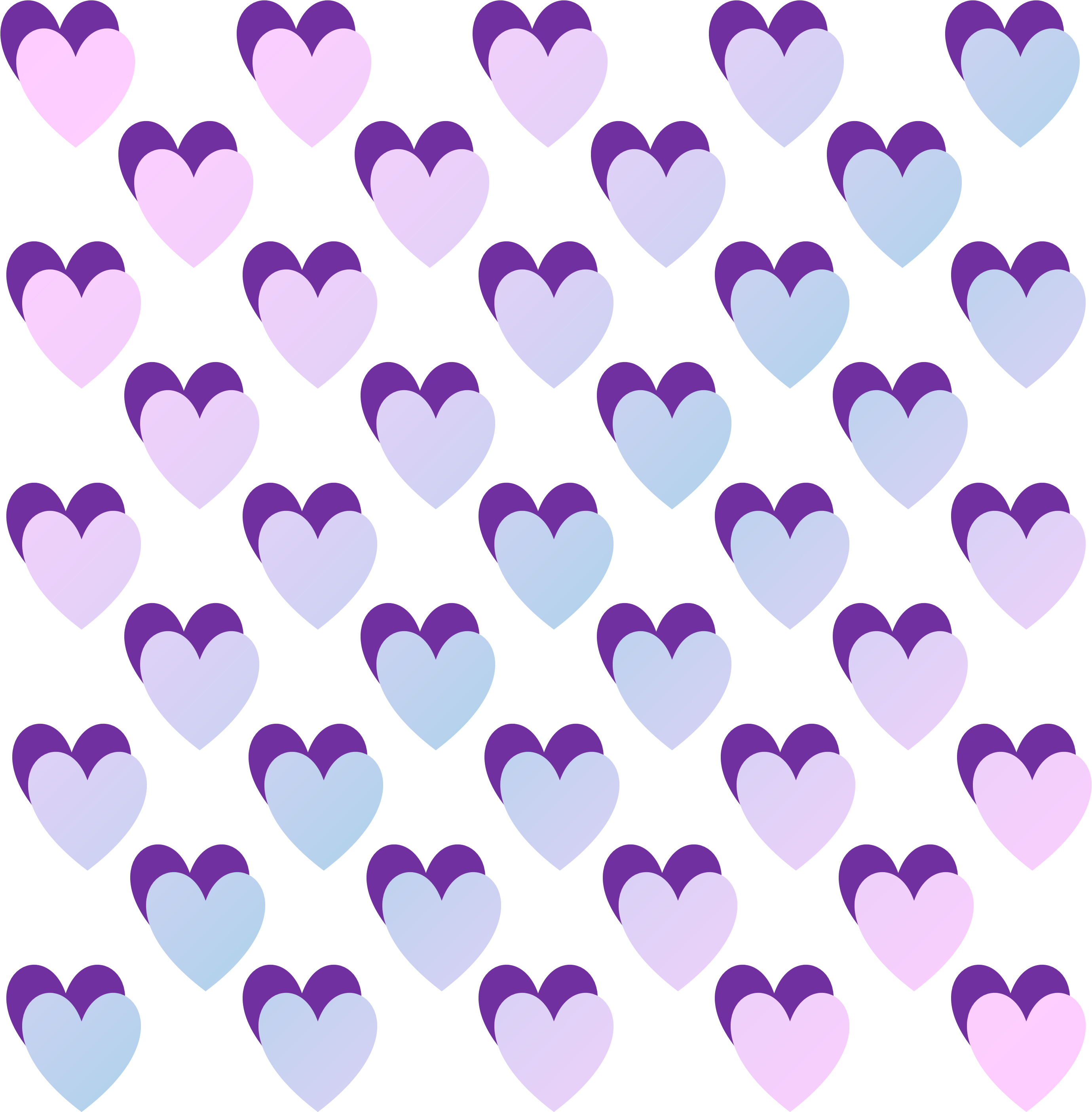 Hearts Love Pastel Pink Blue 823202 - Heart Clipart (2759x2810), Png Download