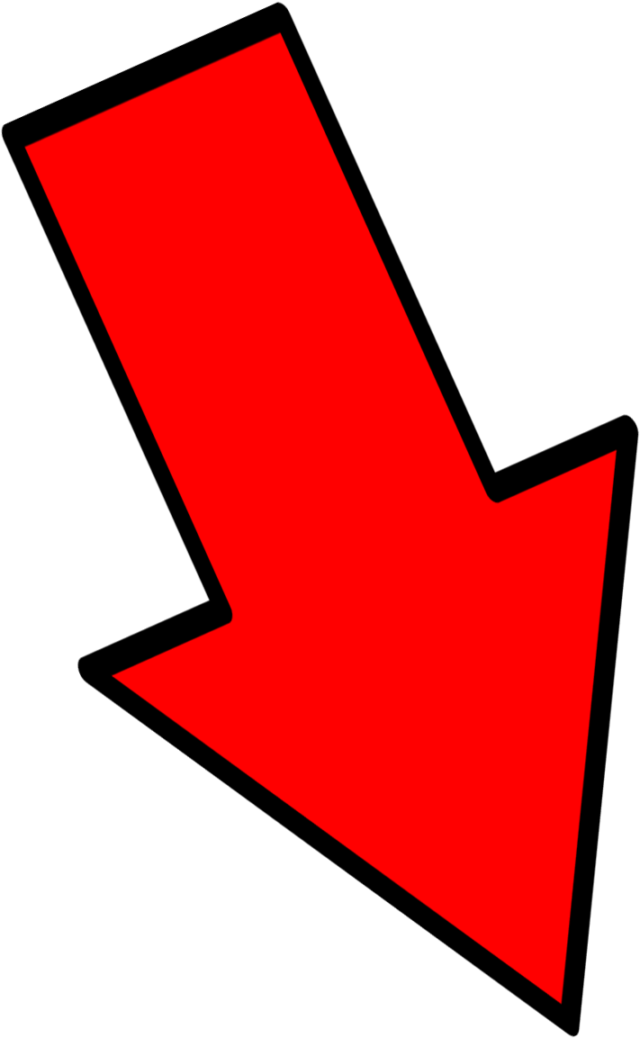 Red Down Right Arrow , Png Download - Red Arrow Right Down Clipart (711x1153), Png Download