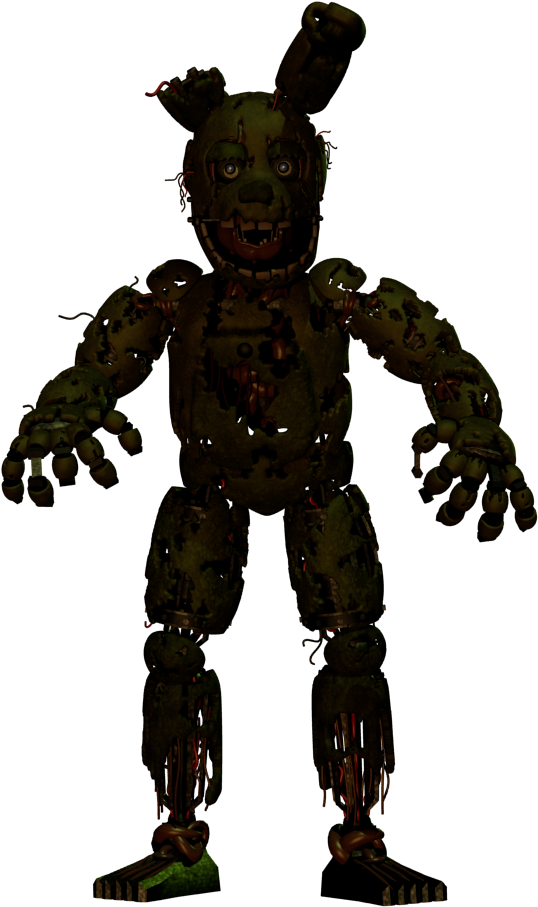 5 Jan - Springtrap Full Body Clipart (555x917), Png Download