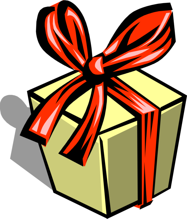 Vector Illustration Of Gift Present With Red Ribbon - Este Regalo Es Para Ti Abrelo Whatsapp Clipart (598x700), Png Download