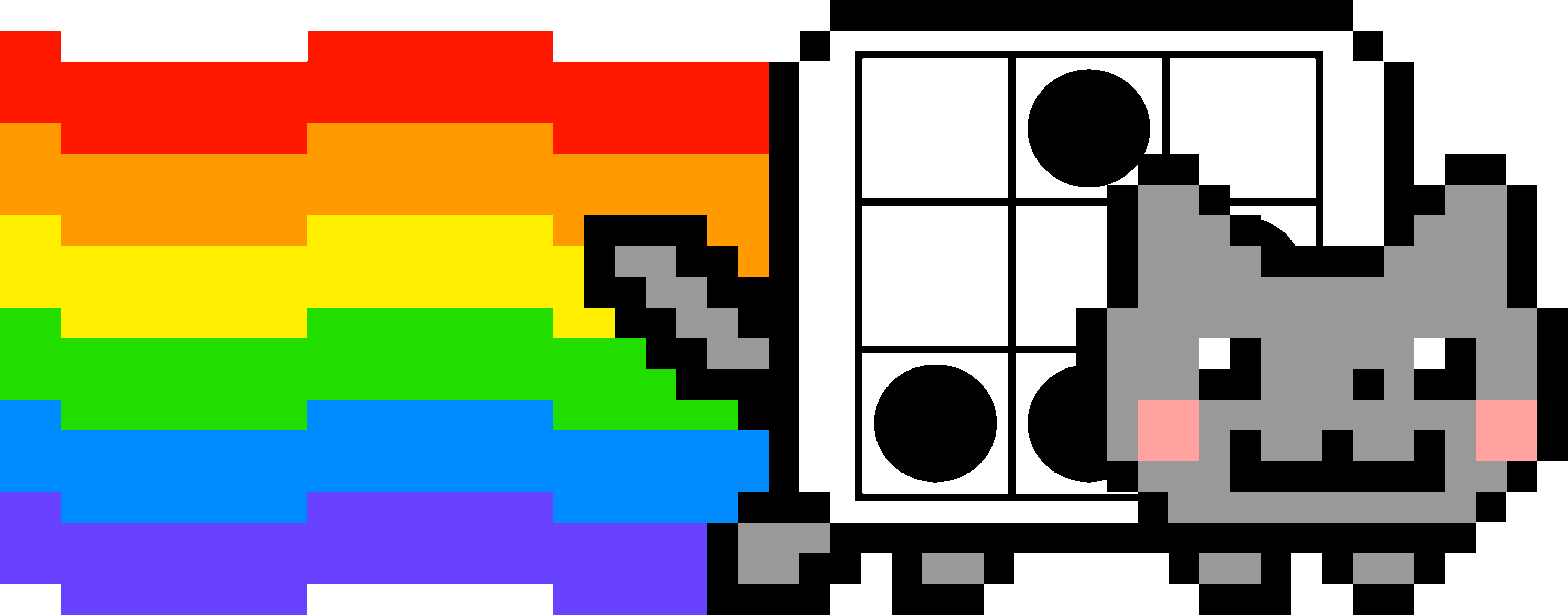 I Tried Something With - Gif Nyan Cat Png Clipart (6120x2400), Png Download