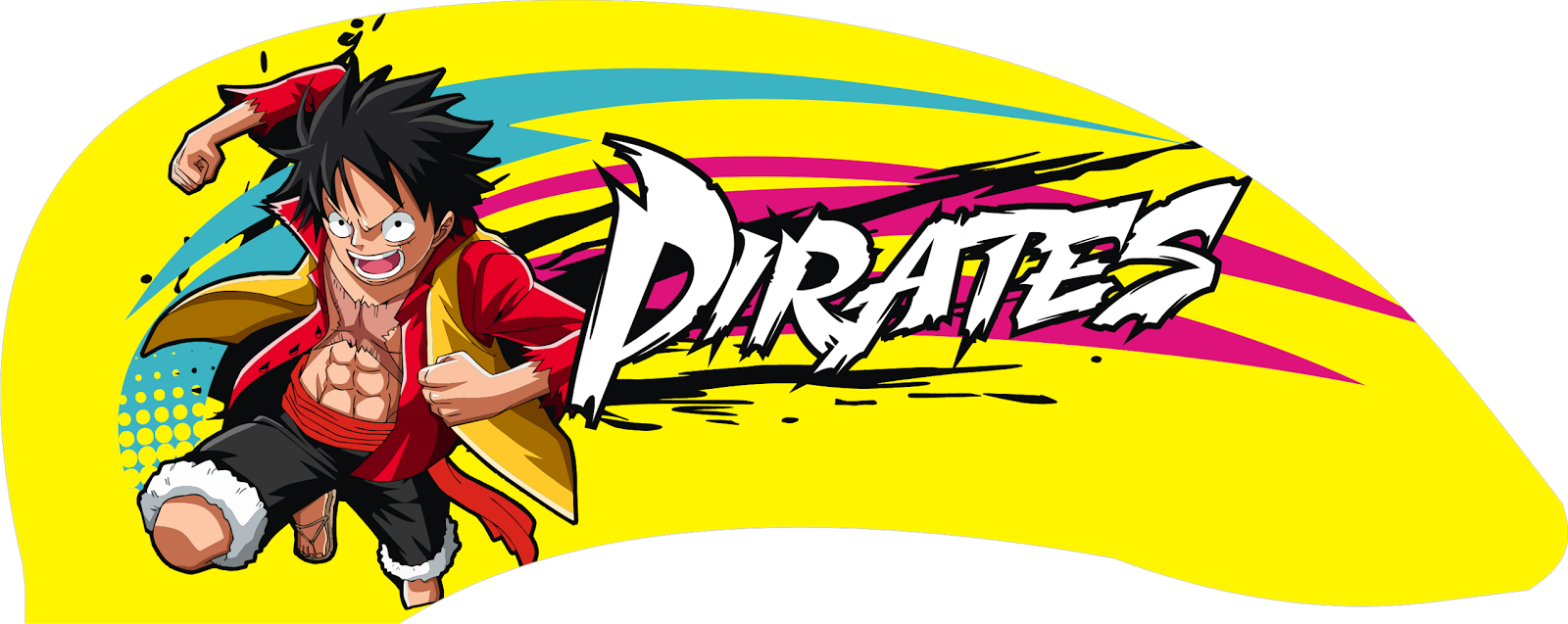 Monkey D Luffy Vector Cdr - Luffy Vector Clipart (1600x637), Png Download