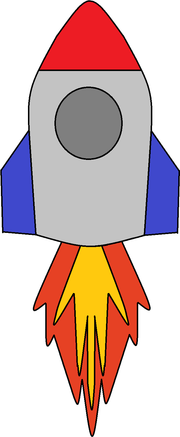 Small Resolution Of Spaceship Clipart Space Rocket - Space Rocket Clipart Gif - Png Download (667x1534), Png Download