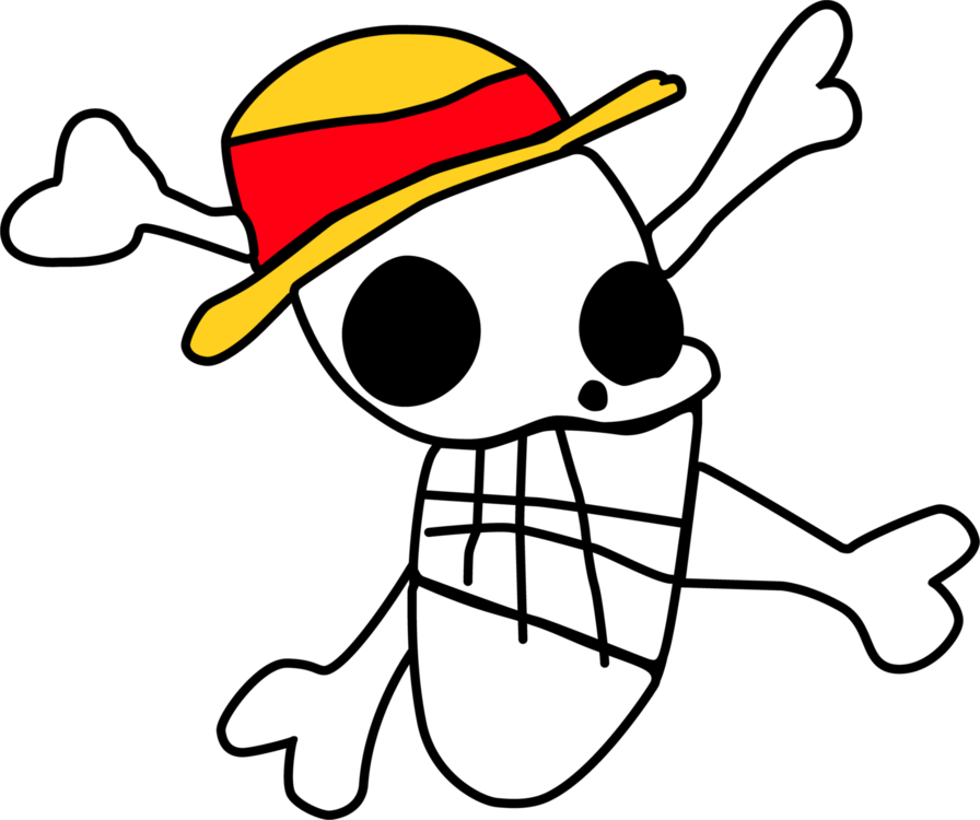 Luffy Donquixote Doflamingo Usopp One Piece Jolly Roger - Luffy Drawing Jolly Roger Clipart (896x750), Png Download