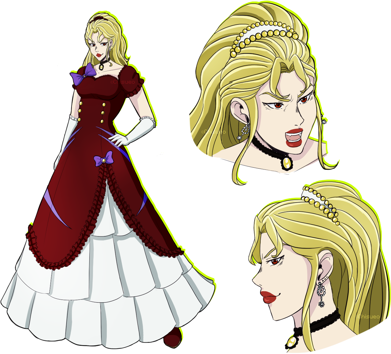 Hisueo Dio Brando Clothing Woman Facial Expression - Dio Genderbend Clipart (1328x1240), Png Download