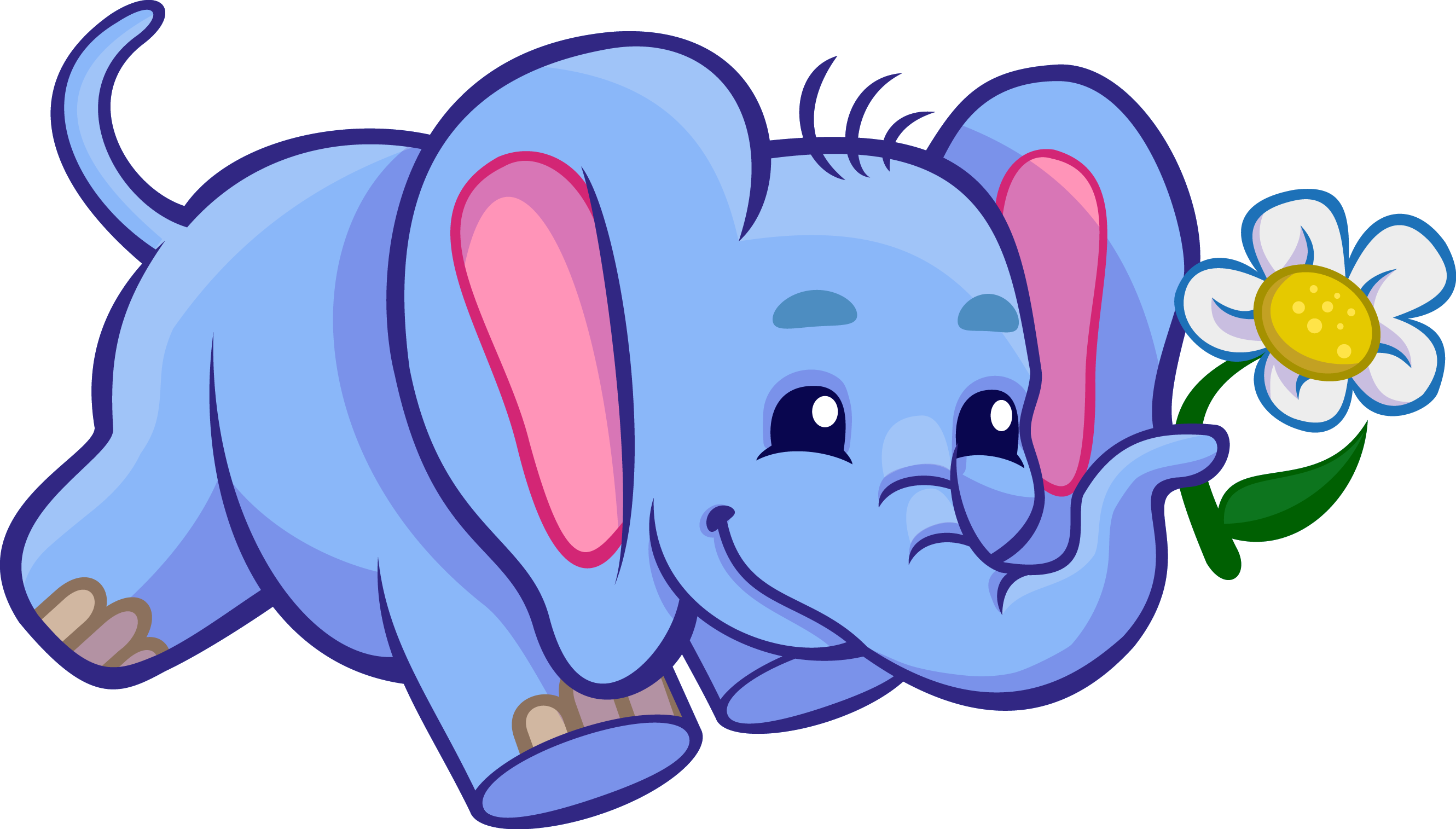 Nyan Cat Clipart - Cute Baby Shower Elephant Colouring Pages Png Transparent Png (2661x1515), Png Download