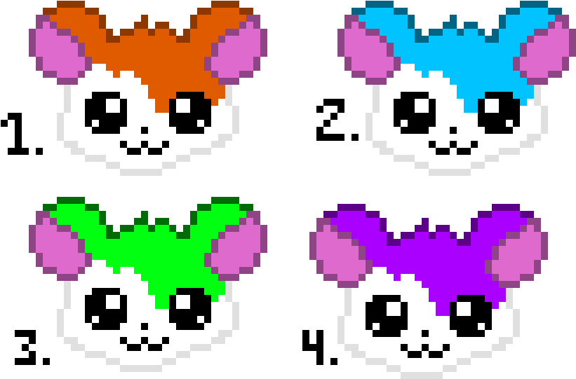 4 Kawaii Hamsters - Cartoon Clipart (930x600), Png Download