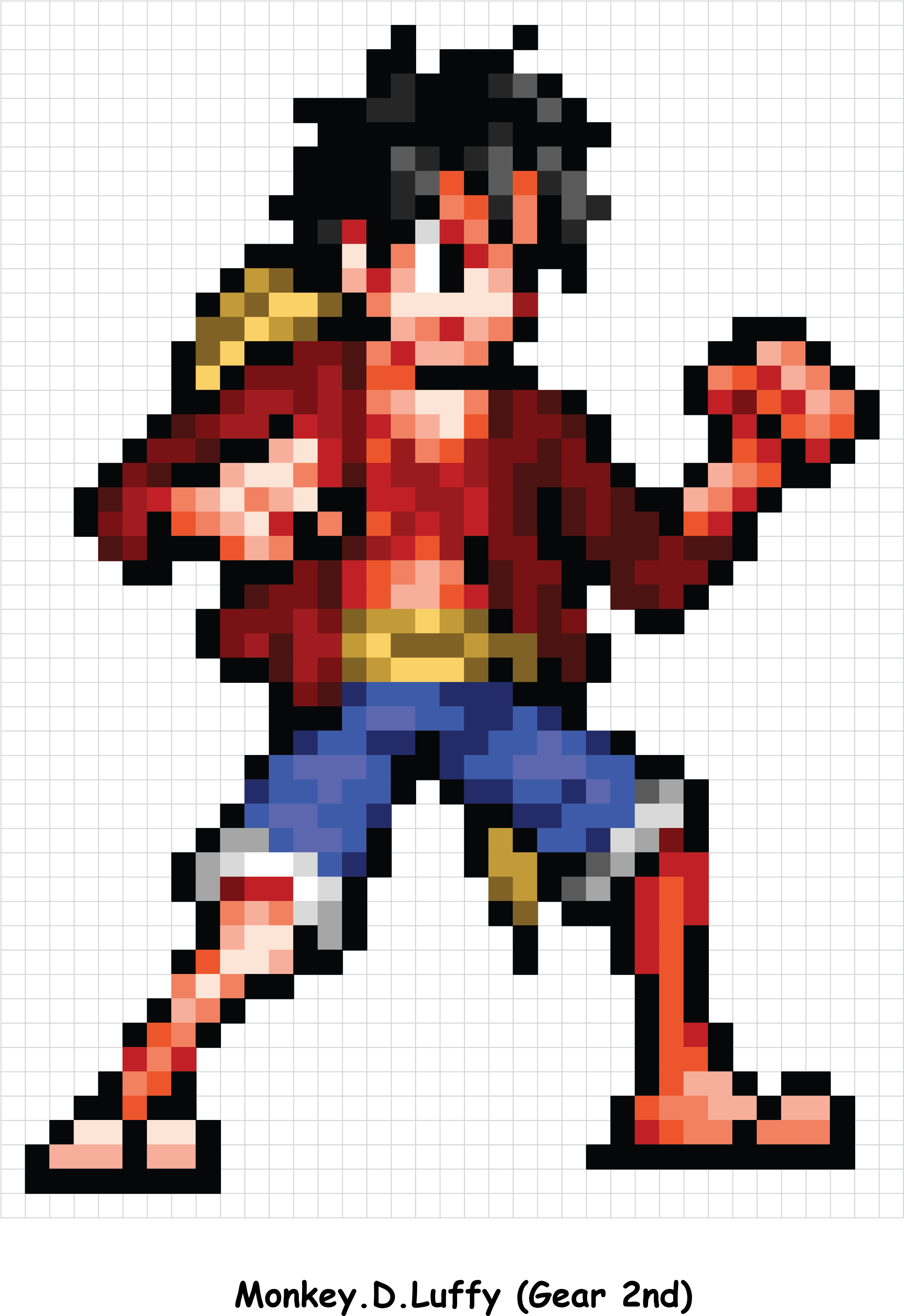Jydesignarts - One Piece Anime Pixelated Clipart (2480x3508), Png Download