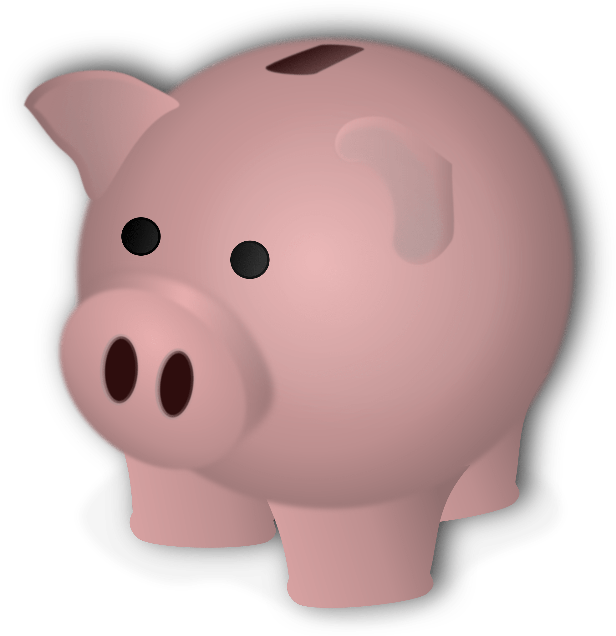 Download Piggy Bank Large Transparent Png - Transparent Piggy Bank Clipart (1969x2035), Png Download
