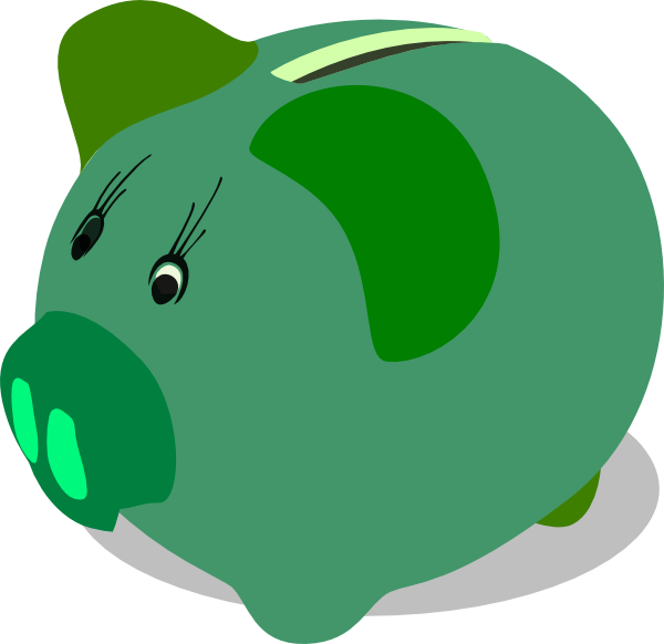 Free Piggy Bank Clipart The Cliparts - Green Piggy Bank Clipart - Png Download (600x582), Png Download