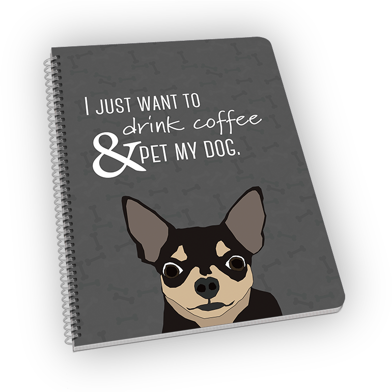 Chihuahua Notebook - Chihuahua Clipart (1000x769), Png Download