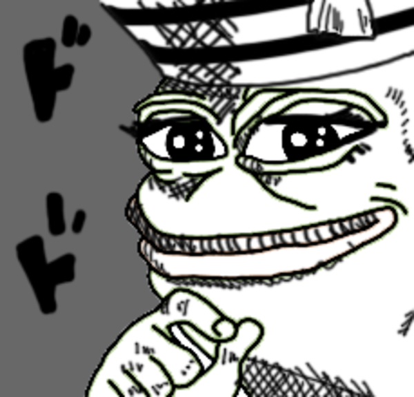Smug Frog - Image - Pepe The Frog Jojo Clipart (600x576), Png Download