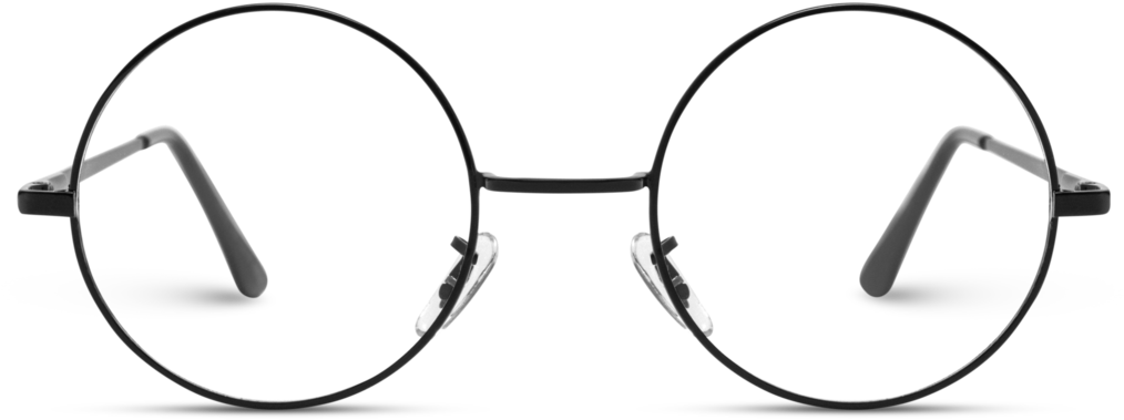 Retro Transparent Glasses - Line Art Clipart (1024x1024), Png Download