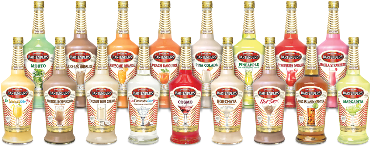 Ready To Drink Premixed Cocktails - Bartenders Cocktails Brand Clipart (1220x483), Png Download