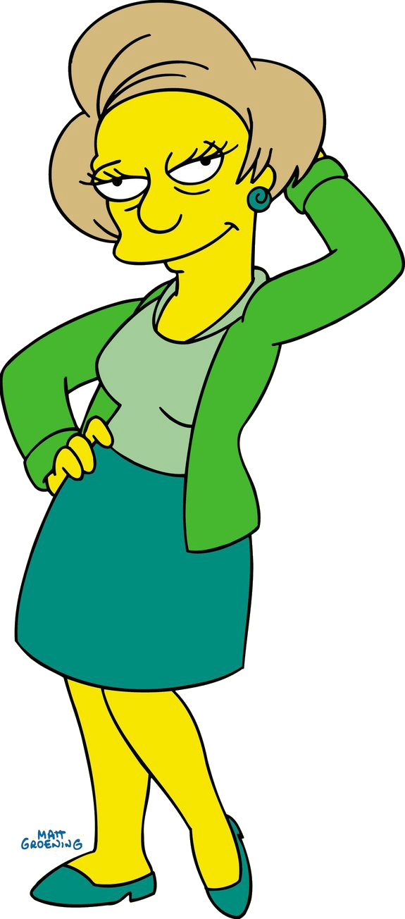 Edna Krabappel - Los Simpson Edna Krabappel Clipart (575x1304), Png Download