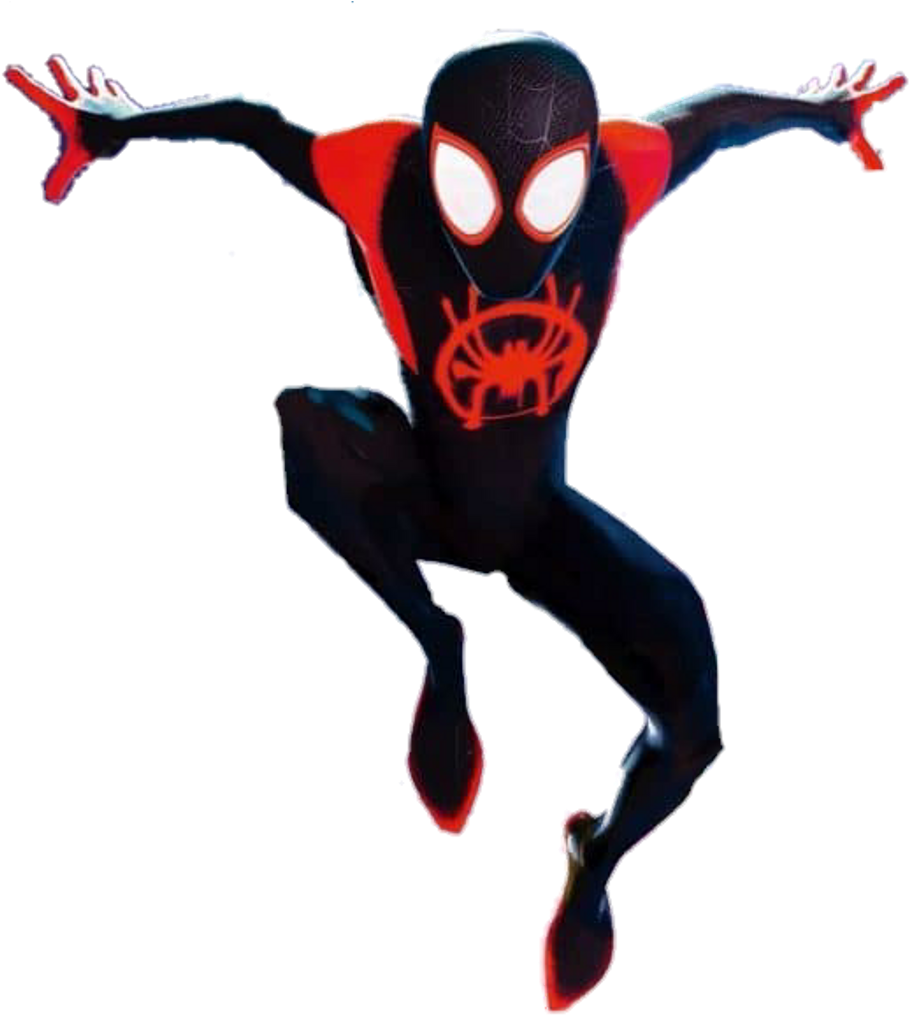 Milesmorales Sticker - Spiderman Into The Spider Verse Costume Clipart (1024x1017), Png Download