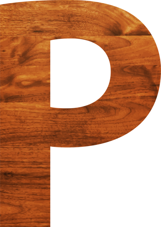 Alphabet Letter Wood Grain - Clipart Of Letter P - Png Download (535x750), Png Download