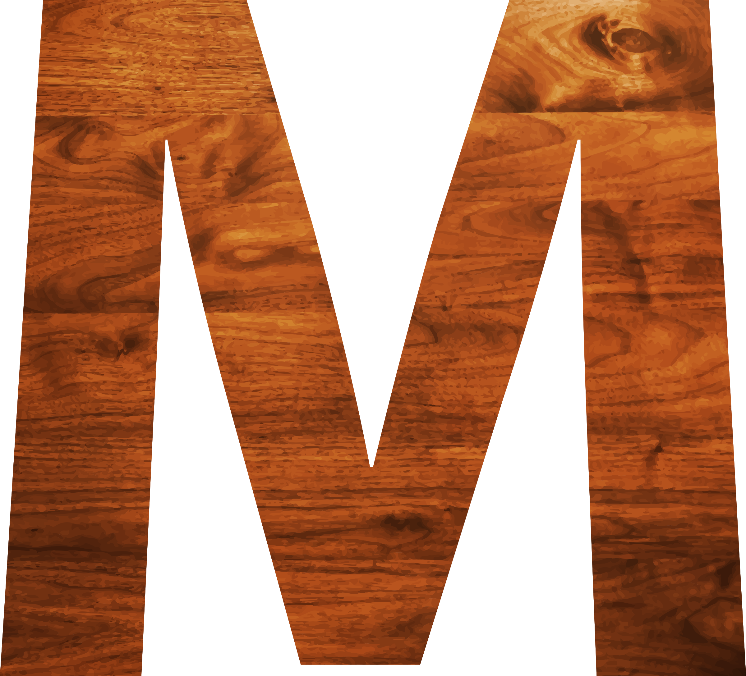 Big Image - Brown Letter M Clipart - Png Download (2400x2176), Png Download